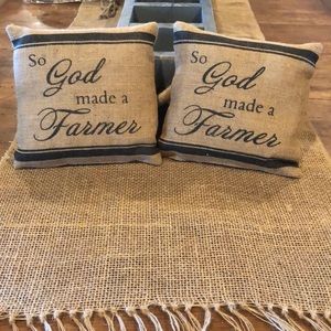 ❤️👨🏼‍🌾 TWO Adorable pillows to honor the Farmer